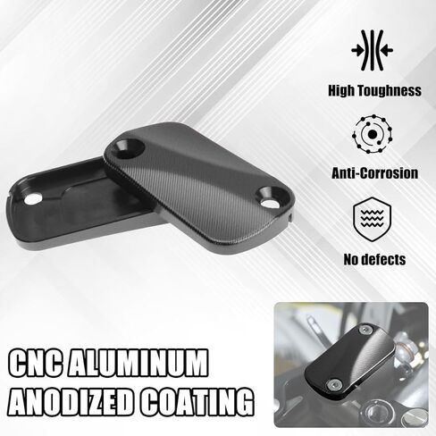 2Pcs Motorcycle Brake Fluid Reservoir Cover Cap,CNC Aluminum Anti-rust Durable Brake Oil Cap for Sur Ron Ultra Bee Dirt Bike Accessories (Black) in Saudi Arabia