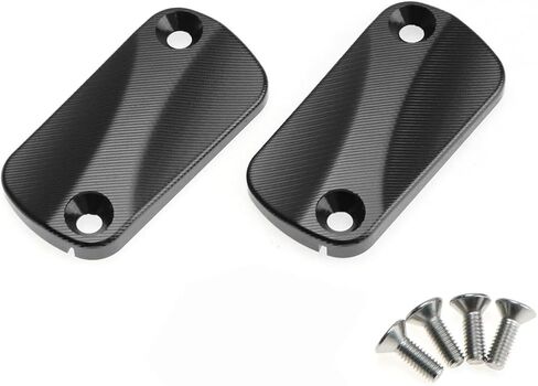2Pcs Motorcycle Brake Fluid Reservoir Cover Cap,CNC Aluminum Anti-rust Durable Brake Oil Cap for Sur Ron Ultra Bee Dirt Bike Accessories (Black) in Saudi Arabia