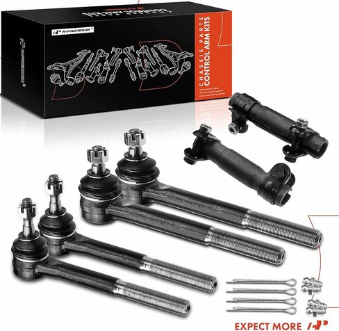 A-Premium Set of 6, Front Inner Outer Tie Rod End & Adjusting Sleeves, Compatible with Chevrolet & GMC - 1988-2002 - Tahoe, Express 1500/2500/3500, Yukon, Savana 1500/2500/3500, C1500/2500/3500 in Saudi Arabia
