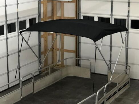 10' Long x 8.5' Wide Pontoon Boat Bimini Top Kit, Best Available, Black, Complete Kit, Square Frame with Metal Fittings, 16oz Canvas, Hardware Kit in Saudi Arabia