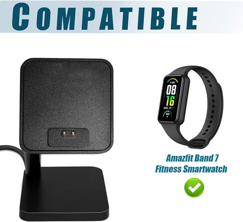 Replacement Charger Dock Compatible with Amzfit Band 7 Smartwatch,Nightstand Charger Rack with 3.3 Feet USB Charging Cable Fit for Amazfit Band 7 in Kuwait