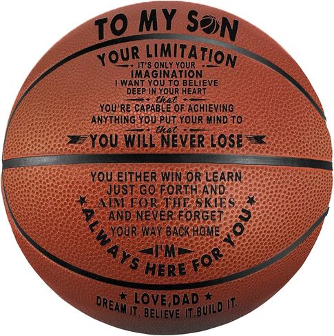 Engraved Basketball Gift 29.5 Inch - Your Limitation It’s Only Your Imagination - to My Son from Mom Christmas Birthday Gifts Indoor/Oudoor Personlized Basketball in Saudi Arabia