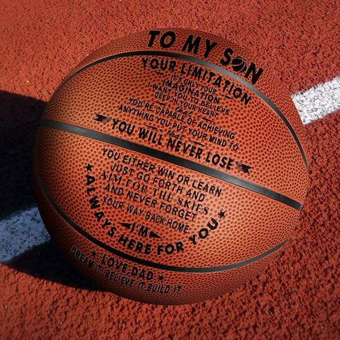 Engraved Basketball Gift 29.5 Inch - Your Limitation It’s Only Your Imagination - to My Son from Mom Christmas Birthday Gifts Indoor/Oudoor Personlized Basketball in Saudi Arabia