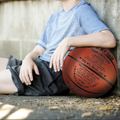 Engraved Basketball Gift 29.5 Inch - Your Limitation It’s Only Your Imagination - to My Son from Mom Christmas Birthday Gifts Indoor/Oudoor Personlized Basketball in Saudi Arabia