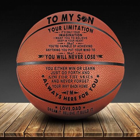 Engraved Basketball Gift 29.5 Inch - Your Limitation It’s Only Your Imagination - to My Son from Mom Christmas Birthday Gifts Indoor/Oudoor Personlized Basketball in Saudi Arabia