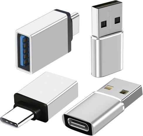 محول USB C إلى USB 4 حزم، موصل كابل شاحن من النوع C إلى USB A، محول USB C ذكر إلى USB3.0 أنثى متوافق مع MacBook Pro/Air 2021 والمزيد من أجهزة Thunderbolt 3/Type C in Kuwait
