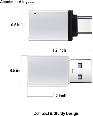 محول USB C إلى USB 4 حزم، موصل كابل شاحن من النوع C إلى USB A، محول USB C ذكر إلى USB3.0 أنثى متوافق مع MacBook Pro/Air 2021 والمزيد من أجهزة Thunderbolt 3/Type C in Kuwait