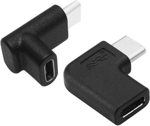 AFUNTA 90 Degree USB C Type C Male to Female Adapter, Right & Left and Upward & Downward Angled 90 Degree USB-C USB 3.1 Type-C Male to Female Extension Adapter for Laptop & Tablet & Mobile Phone in Saudi Arabia