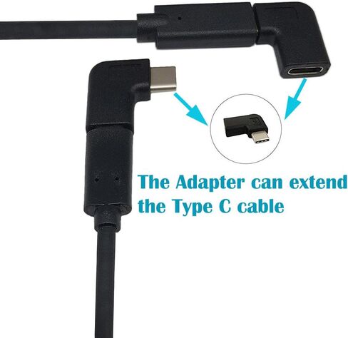 AFUNTA 90 Degree USB C Type C Male to Female Adapter, Right & Left and Upward & Downward Angled 90 Degree USB-C USB 3.1 Type-C Male to Female Extension Adapter for Laptop & Tablet & Mobile Phone in Saudi Arabia