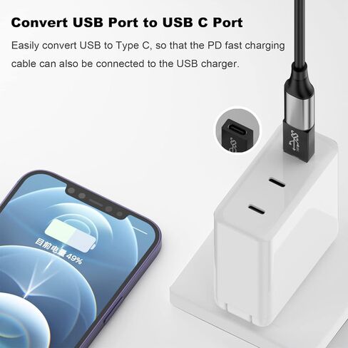 محول USB C (8 حزم)، محول USB C ذكر إلى USB أنثى، موصل موسع USB 3.0 ذكر إلى النوع C أنثى in Kuwait