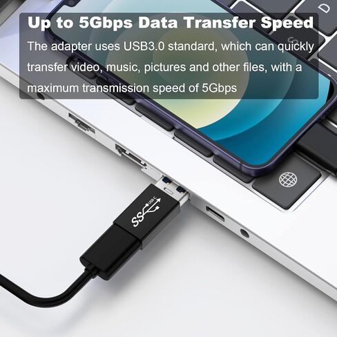 محول USB C (8 حزم)، محول USB C ذكر إلى USB أنثى، موصل موسع USB 3.0 ذكر إلى النوع C أنثى in Kuwait