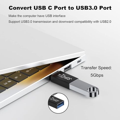 محول USB C (8 حزم)، محول USB C ذكر إلى USB أنثى، موصل موسع USB 3.0 ذكر إلى النوع C أنثى in Kuwait