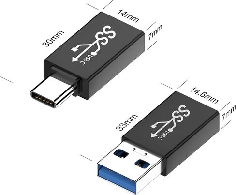 محول USB C (8 حزم)، محول USB C ذكر إلى USB أنثى، موصل موسع USB 3.0 ذكر إلى النوع C أنثى in Kuwait