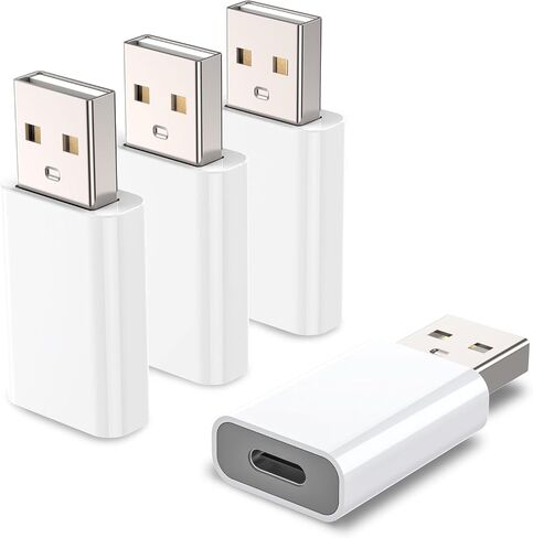 MOSWAG USB-C to USB Adapter, 5Gbps, 3A, MagSafe, iPhone, Galaxy, 2 Pack | USB-C adapter, fast charging, data transfer, iPad, MacBook, Surface, Switch, Android, CarPlay, home, office, travel, gaming in Saudi Arabia