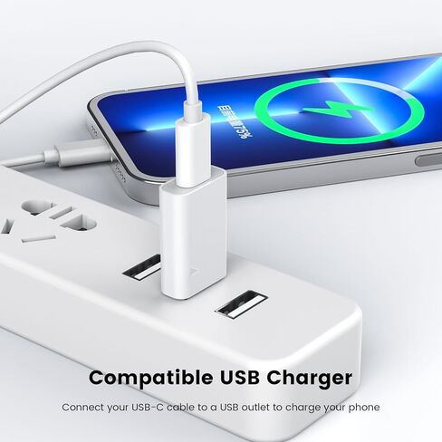 محول MOSWAG USB إلى USB C، محول USB C أنثى إلى USB ذكر متوافق مع Apple MagSafe Watch 9/8/7/SE/Ultra، لهاتف iPhone 15 14 13 12 Mini Pro Max، iPad، Galaxy Note، Pixel، CarPlay، قابس الحائط in Kuwait