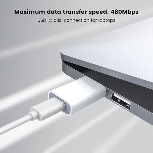 MOSWAG USB-C to USB Adapter, 5Gbps, 3A, MagSafe, iPhone, Galaxy, 2 Pack | USB-C adapter, fast charging, data transfer, iPad, MacBook, Surface, Switch, Android, CarPlay, home, office, travel, gaming in Saudi Arabia