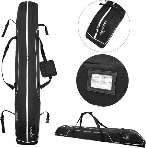 LIXADA Ski Bag Padded Snowboard Bag Waterproof Ski Bag Ski Equipment Storage Bag Reinforced Double Padding Bag for Travel Camping Hiking in Saudi Arabia