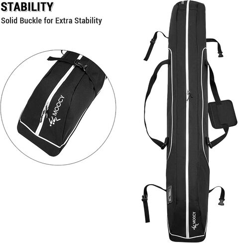 LIXADA Ski Bag Padded Snowboard Bag Waterproof Ski Bag Ski Equipment Storage Bag Reinforced Double Padding Bag for Travel Camping Hiking in Saudi Arabia