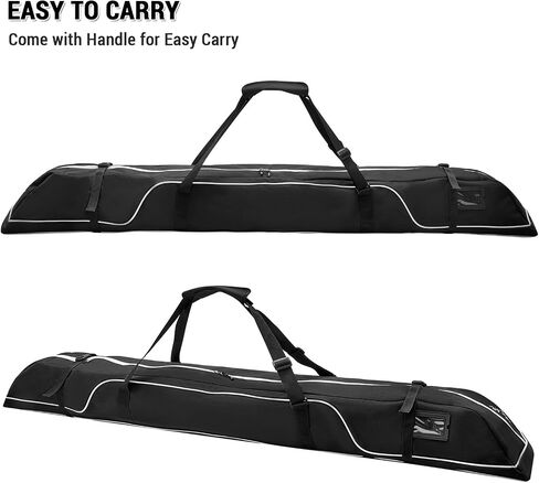 LIXADA Ski Bag Padded Snowboard Bag Waterproof Ski Bag Ski Equipment Storage Bag Reinforced Double Padding Bag for Travel Camping Hiking in Saudi Arabia