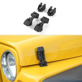 for Jeep TJ Hood Latches Factory Style Hood Catch Kits for Jeep Wrangler TJ 1997-2006, Exterior Accessories, Black