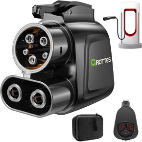 for Tesla Supercharger to CCS1 Adapter [Max 500A, 1000V] NACS to CCS Electric Vehicle Charging Adapter DC Fast Charging Fit for Rivian, Ford, GM, Volvo, Polestar EVs at Tesla Superchargers