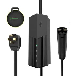 Primecom Tesla (NACS) EV Charger Mobile Connector ، 40 AMP ، محطة شحن المركبات الكهربائية من المستوى 2 (14-50 قابس ، 30 قدمًا)