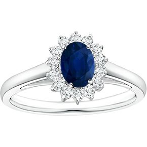 Blue Sapphire Band Band Rings for Women 925 Sterling Silver Rings with 18k White Gold Plated Cackable Conversion Ring Band | هدية التخرج