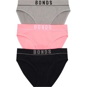 Bonds Seamless Stretch Rib Hipster High Leg Underwear for Women, 3-Pack