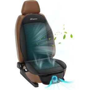 Snailax 2025 غطاء مقعد التبريد للسيارة ، وسائد مقعد السيارة 12 فولت ، وسادة مقعد التبريد مع 3 سرعات هواء التبريد القابلة للتعديل لشاحنة سيارات السيارة العالمية ، أسود ،