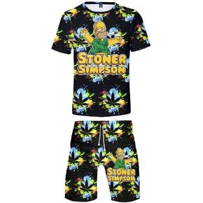 Anime Shirt and Shorts Sets Casual Tshit and Pants Beach Tracksuits Swim Trunks Suit for Men Women