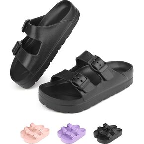 Kids Slides Sandals Adjustable Buckle Boys Girls Slides for Beach