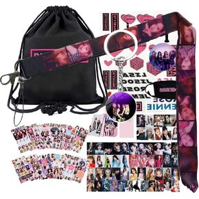 Drawstring Bag Gift Set, Including Drawstring Bag, Stickers, Lomo Card, Keychain, Lanyard