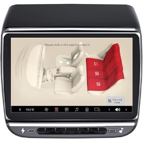 7.2 Inch Rear Display for Tesla Model 3 2017-2023 and Model Y 2019-2024 Android 13 4G+64G Rear Entertainment Display Supports Air Conditioning Control Seat Heating Qualcomm Chip 6125 8-Core Silver
