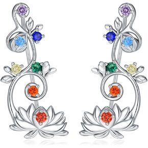 أقراط من Mongas Lotus Silver Lotus chakra are arcer arcer arces lotus Jewelry for Women