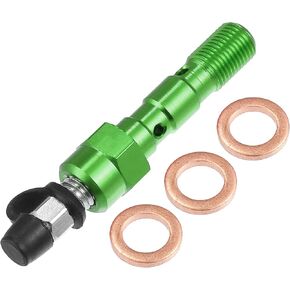 x AutoHaux 1 مجموعة مجموعة دراجة نارية الفرامل الرئيسية الفرجار M10x1.0 نزيف المسمار غسالة الترباس مجموعة حلمات الغبار غسيل الأخضر