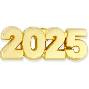 PinMart Year 2025 Gold Anniversary Graduation Cut-Out Enamel Lapel Pin