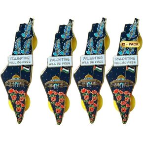 Palestine Map Pin - metal enamel Lapel Pin