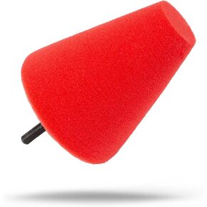Maxshine M8 Wheel Drill Finishing Cone Sponge - Automotive Upholstery Detailing - Universal Fit M8 Drill Attachment - Professional Detailing Tool