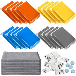 32 PCS CAR CAR CLAY BANS AUTO التفاصيل و LUBER مجموعة التشحيم الاصطناعية 16 PCS 1600G قضبان الطين 10 حزمة أقراص شديدة التشحيم البار 6 PCS