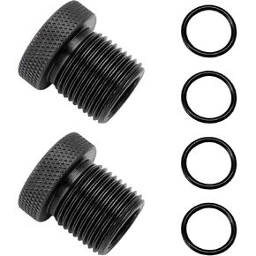2 PCS Thread Adapters and Washers, 1/2×28 to 3/4×16 Thread Protector with Crush Washer, Thread Adapter with Rubber Washer Replacement Repair Kit, Universal Car Accessories