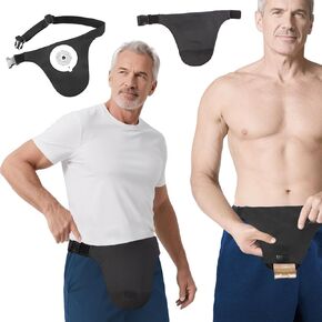 Adjustable Ostomy Belt for Men and Women Colostomy Belt with Support Pocket Stealth Belt for Ostomy Bag Cover Breathable Ileostomy Colostomy Bag Covers Colostomy Supplies for Ostomy Pouch Easy Drain