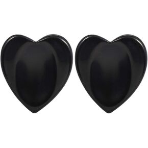Rockcloud Stone Stone ، حجارة النخيل الإبهام للقلق ، الشفاء الكريستال ، شكل القلب ، Black Sbostidian
