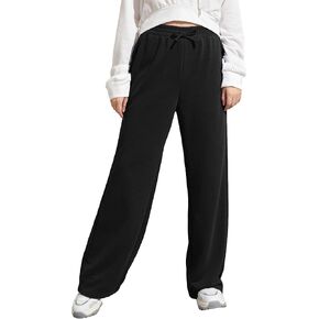 SOLY HUX Girl's High Elastic Waisted Tie Front Sweatpants Casual Pants Sweatpants with Pockets