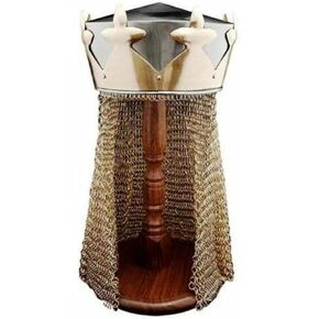 Monty Python King Arthur Helmet with AV Cainail Mail Mail's Knight's Armor Helled Larp Silver Silver