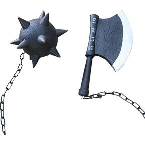 Demon kimetsu no yaiba gyomei himejima foam ax meteor hammer cosplay cosplay anime himejima gyoumei aex fantasy samurai sword costum