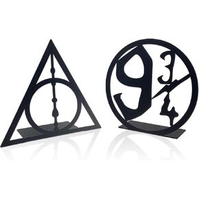 Death Decorative Bookends – Black Magic Book Stopper, Unique Gifts for Family Friends Kids, Study Room Home Office Decor