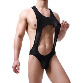 رجال الطاقم من قطعة واحدة من مجموعة jockspletrap bodysuit phemsuit مثيرة