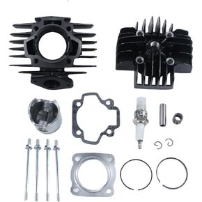 Motorcycle Top End Head Cylinder Piston Rings Rebuild Kit Replacement 60cc For PW50 PW 50 1981 1982-2022