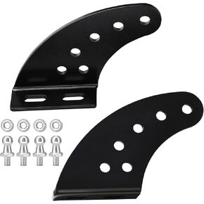 10MM Ball Stud Adjustable Curved Mounting Brackets, for BRKT-CRV Replacement, 2 Mounts with 4 M6 10MM Ball Studs & 4 M6 Nuts for Lift-o-mat Gas Spring Struts Shock Mounting Kits, Silver by PAMAGOO