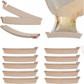 10Pcs Ostomy Bag Clip Colostomy Ostomy Supplies Drainable Pouch Clamp Tail,Reusable for Colostomy Bags, Universal Curved Closure Surefit Leak- Proof Colostomy Sealing Bars